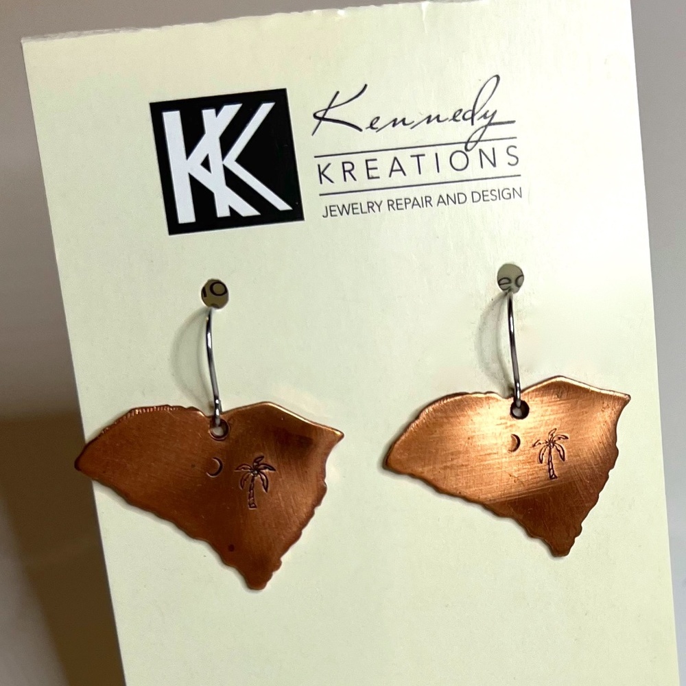 South Carolina Copper Earrings
